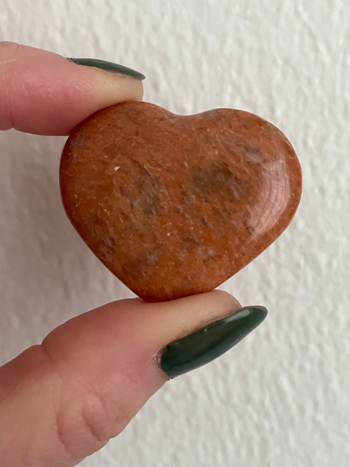 Peach Moonstone Heart