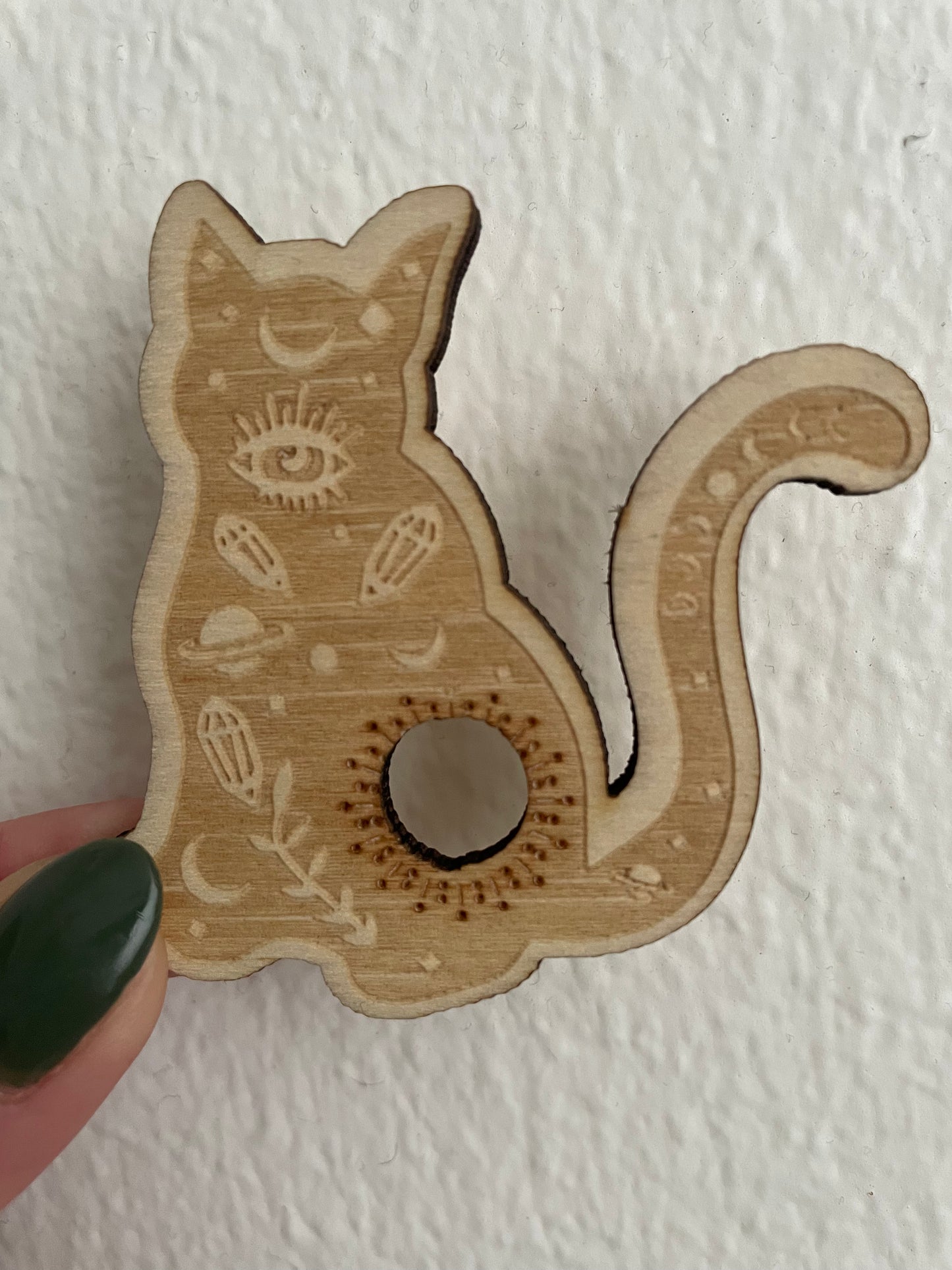 Sphere Wood Holders - Cat