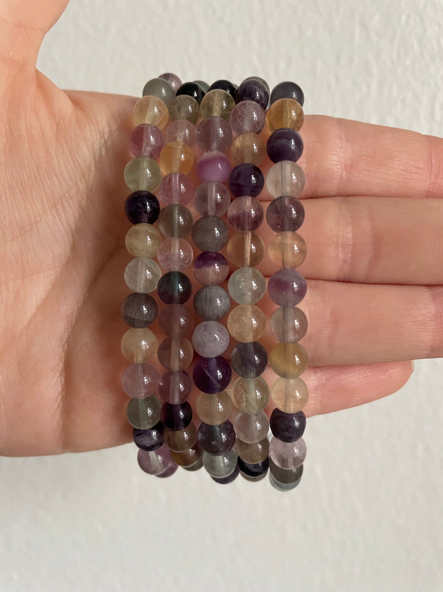 Natural Rainbow Fluorite Bracelet