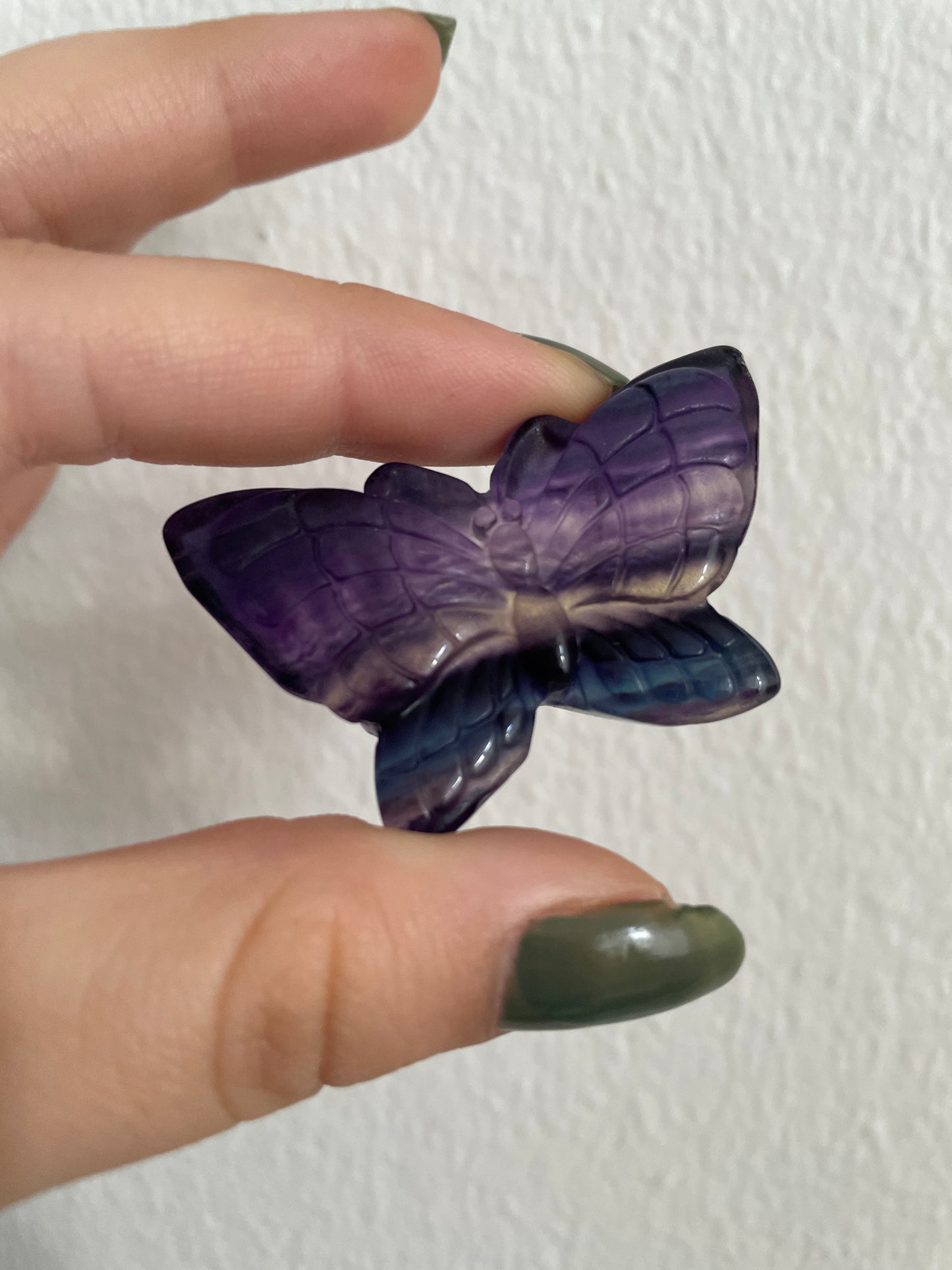 Fluorite Butterfly Crystal Carving