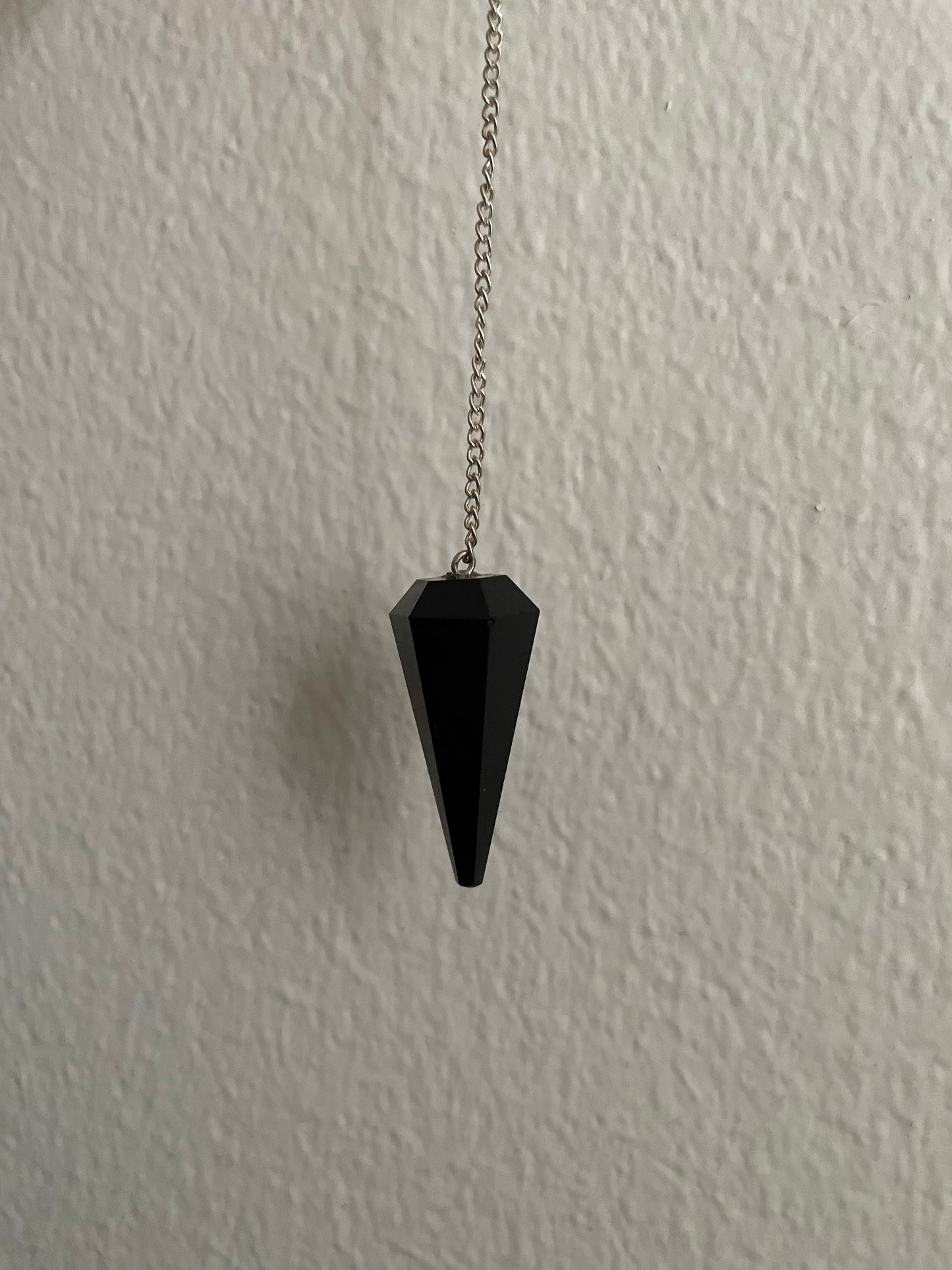 Black Obsidian Crystal Pendulum