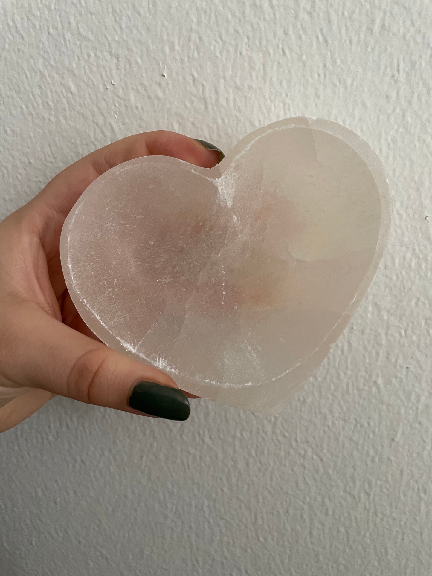 Selenite Heart-shaped Bowl